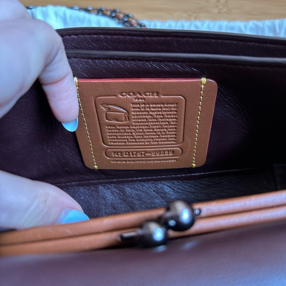 Coach Dinky in Pewter/Melon Bordeaux Colorblock Crossbody - Picture 9 of 9